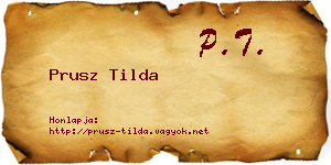 Prusz Tilda névjegykártya